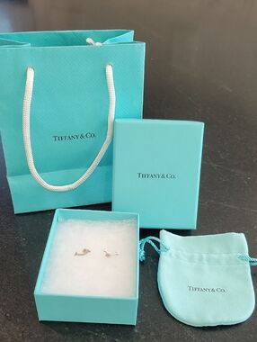 Tiffany & Co. Sterling Silver Smile Stud Earrings